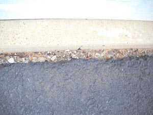 Gap between garage and driveway